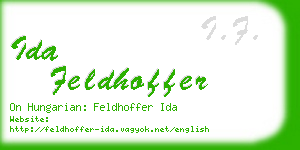 ida feldhoffer business card